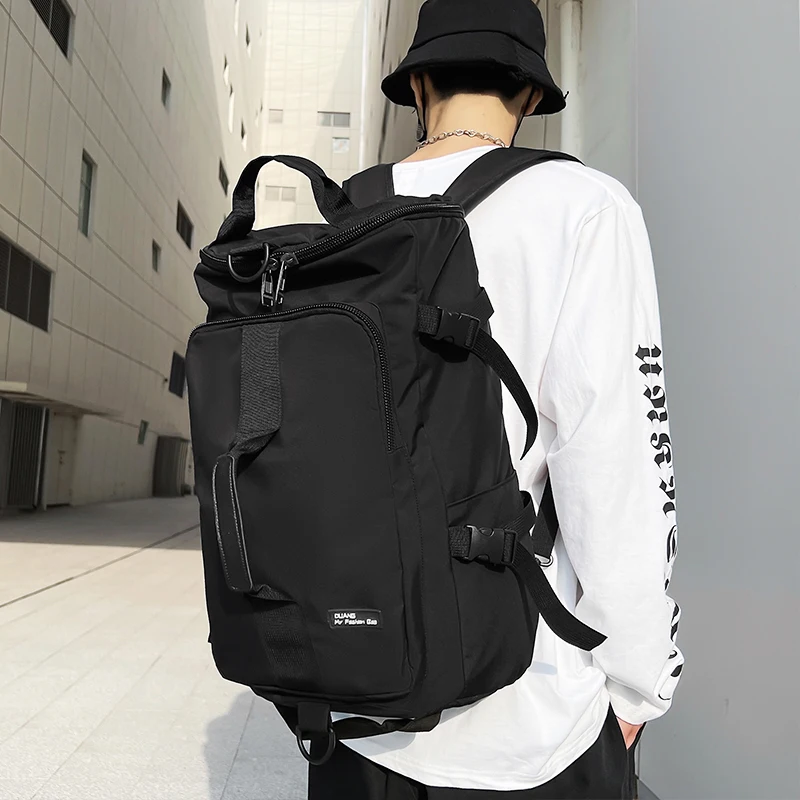 VC Cool Streetwear Style Multi-function Man Backpack Harajuku Boys School Bags Lightweight Waterproof Nylon Travel Bags for Men