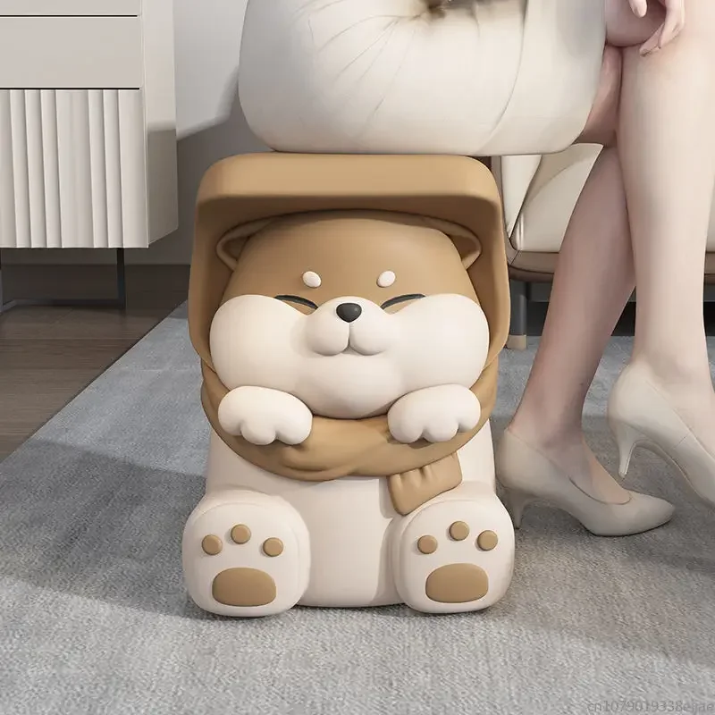 Creative Shiba Inu Floor-standing Ornaments Cartoon Living Room Footstool Bedroom Bedside Table Floor-standing Ornaments Dog