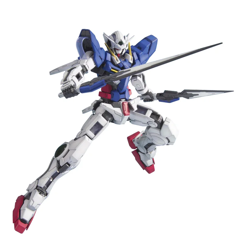 Bandai Gundam Model Kit Anime Characters MG 1/100 Exia Motorized Warrior Turret Light Up Edition Children's Toys Boys Gift