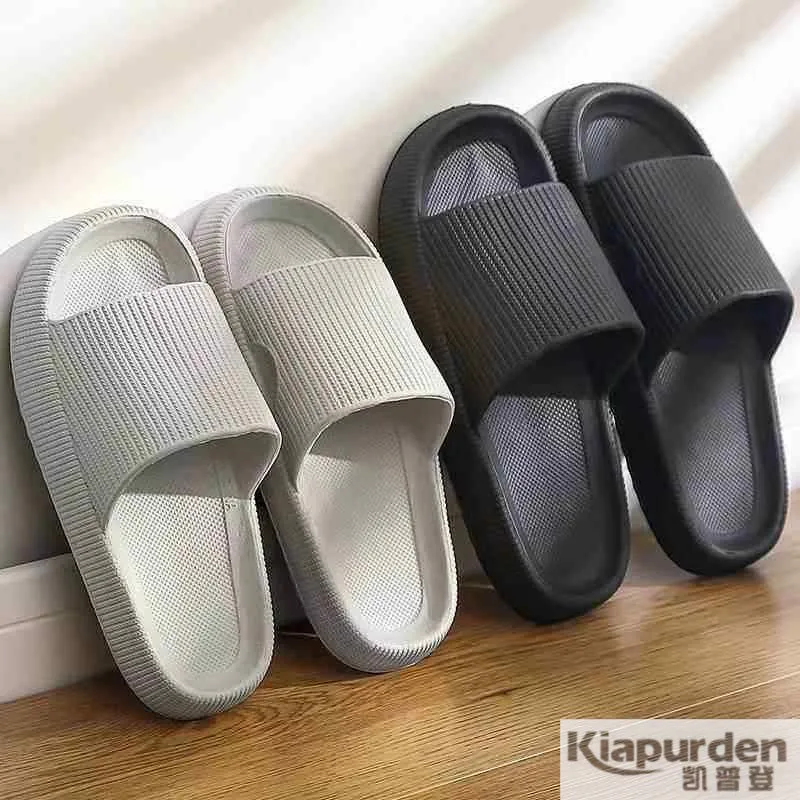 Men's Summer Casual Slip-On Slippers Indoor Outdoor Wear-Resistant Anti-Slip Comfortable EVA Flat Sandals Home Bathing Shoes