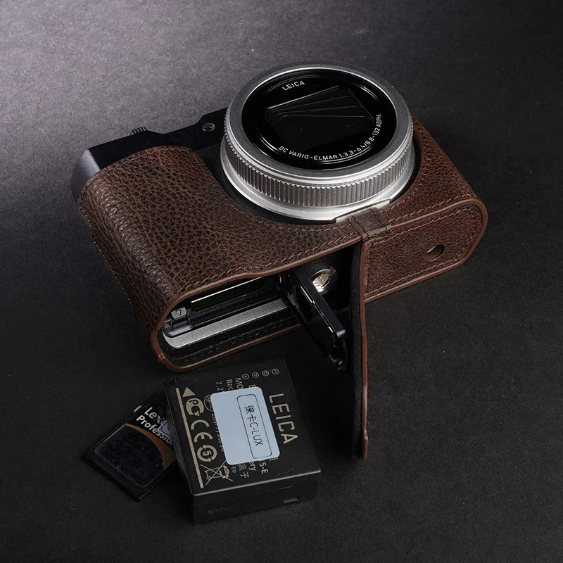 Handmade Genuine Leather Camera Case Camera Bag Cover for Leica C-LUX  Leica CLUX With Opening Battery Door