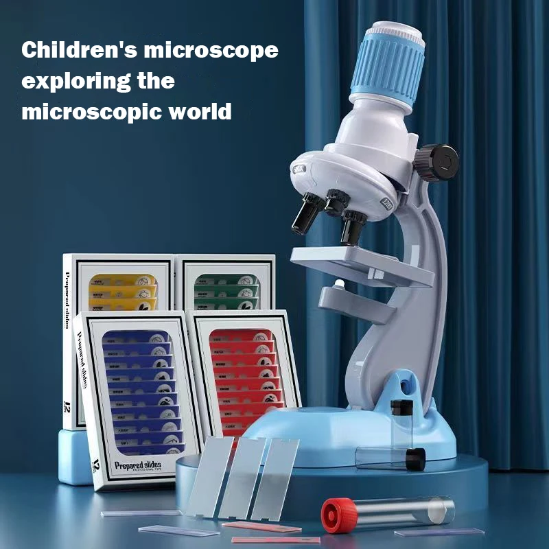 Bioscience Experiment Portable Puzzle Science Educational Toys Student Microscope Biology Kit Scientific For Kids Children Gifts