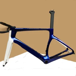 X5 Road Bicycle Carbon Frame, Disc Brake, Bike Frameset with Handlebar, 48cm, 51cm, 54cm, 56cm, 58cm