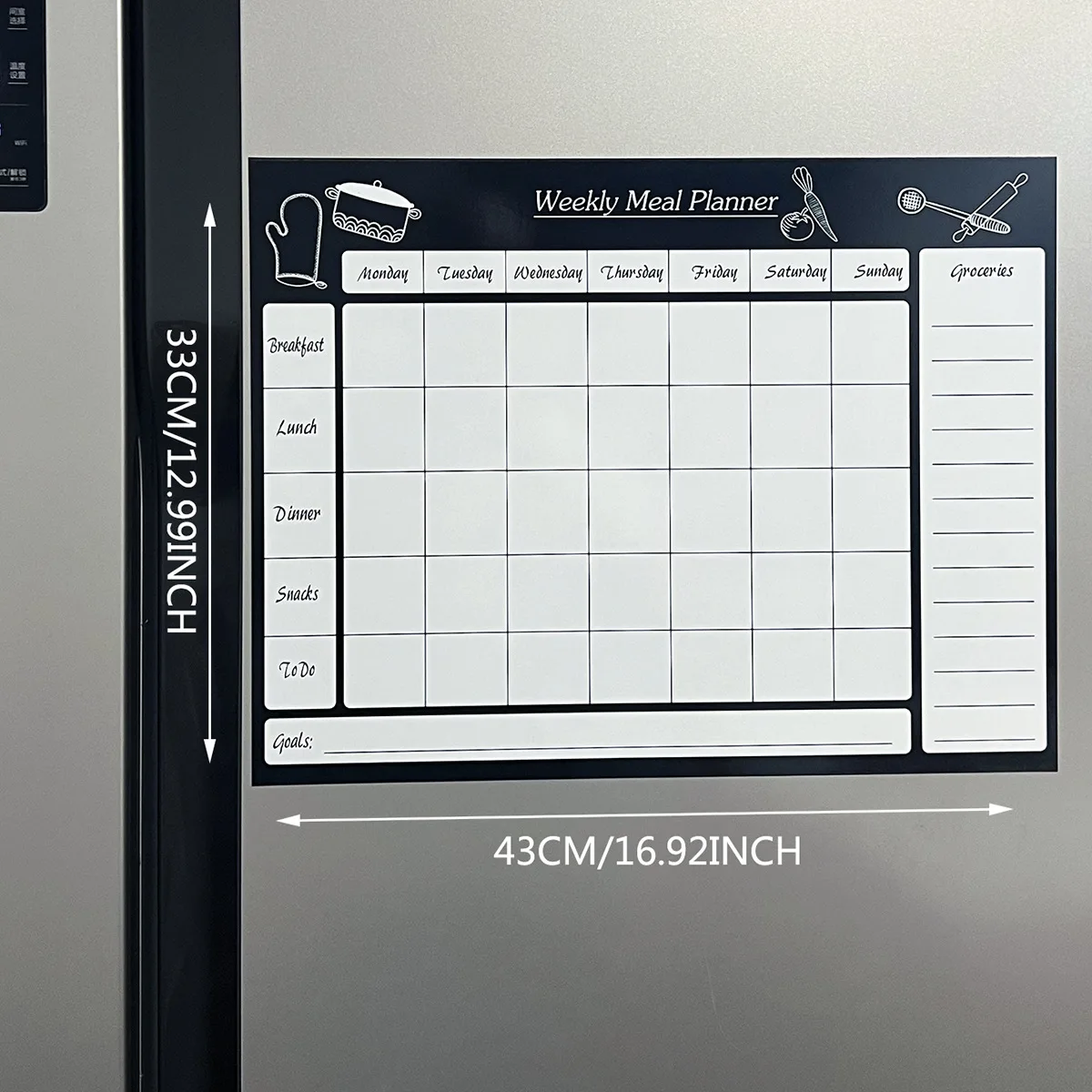 Erasable Schedule Magnetic Calendar Stickers Whiteboard Soft Magnetic Note Stickers Message Blank Board Refrigerator Stickers