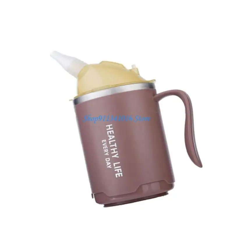  Against Choking Straw Drinking Cup 400ml Ergonomic Handle For Elderly Care Liquid Diets