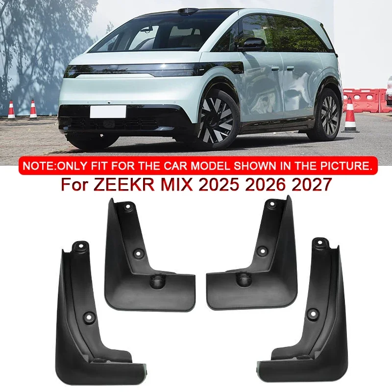 

For ZEEKR MIX 2025 2026 2027 Car Styling ABS Car Mud Flaps Splash Guard Mudguards MudFlaps Front Rear Fender Auto Accessories