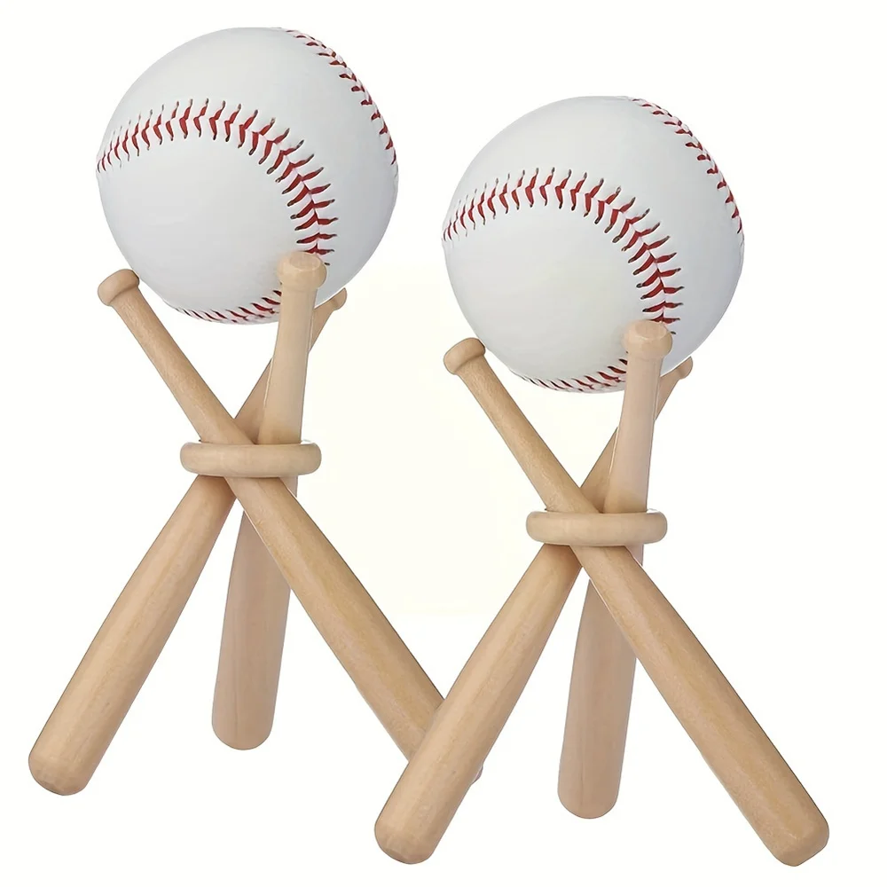 Baseball Stand Baseball Holders for Balls Display Wooden Baseball Bat Stand Holder Display Baseball Centerpieces for Tables