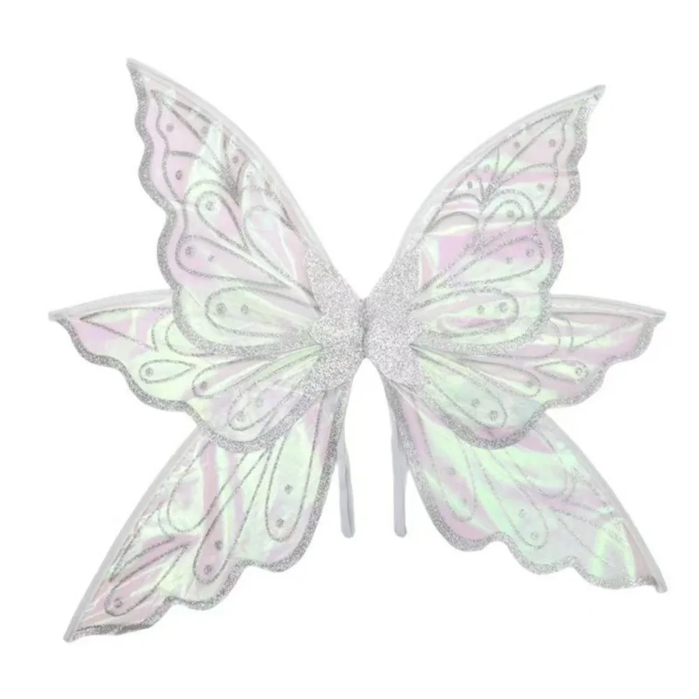 Dress Up Accessory Colorful Butterfly Wings Glitter Sheer Mesh Fairy Elf Wings Polyester Lightweight Wings Costume Christmas