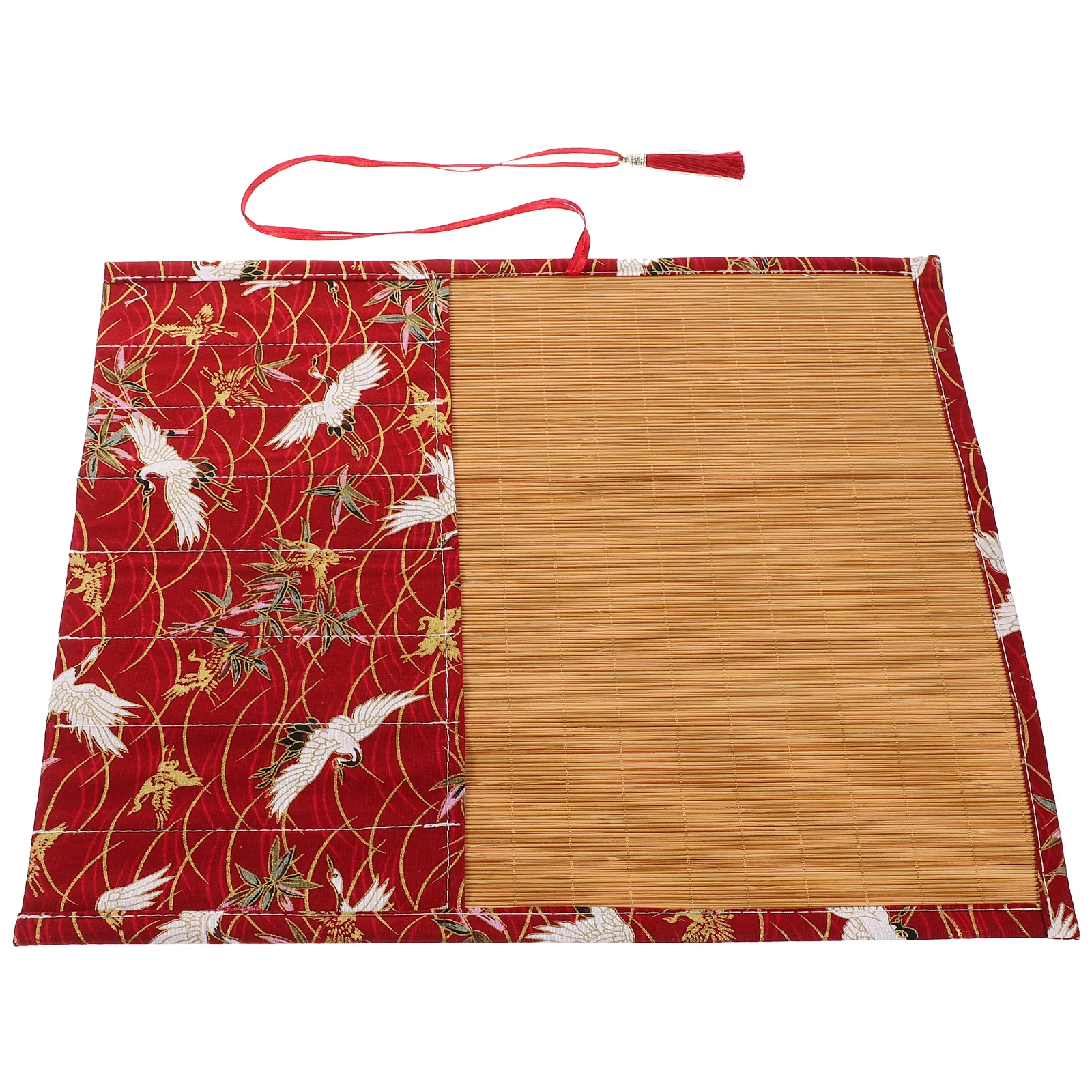 

Bamboo Cloth Large Capacity Pen Bag Roll Up Pencil Case Calligraphy Brush Holder Storage for Art Painting Supplies