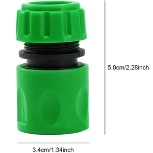 庭の水散水ホースABSクイックコネクタ1/2”エンド二重雄ホースカップリングジョイントアダプターエクステンダーホースパイプチューブ用セット 5つの最高の販売水パイプアクセサリー-5