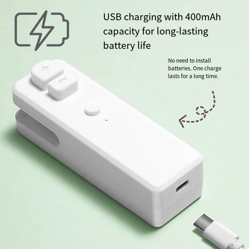USB 충전식 휴대용 식품 비닐봉투 진공 밀봉기 미니 실링기