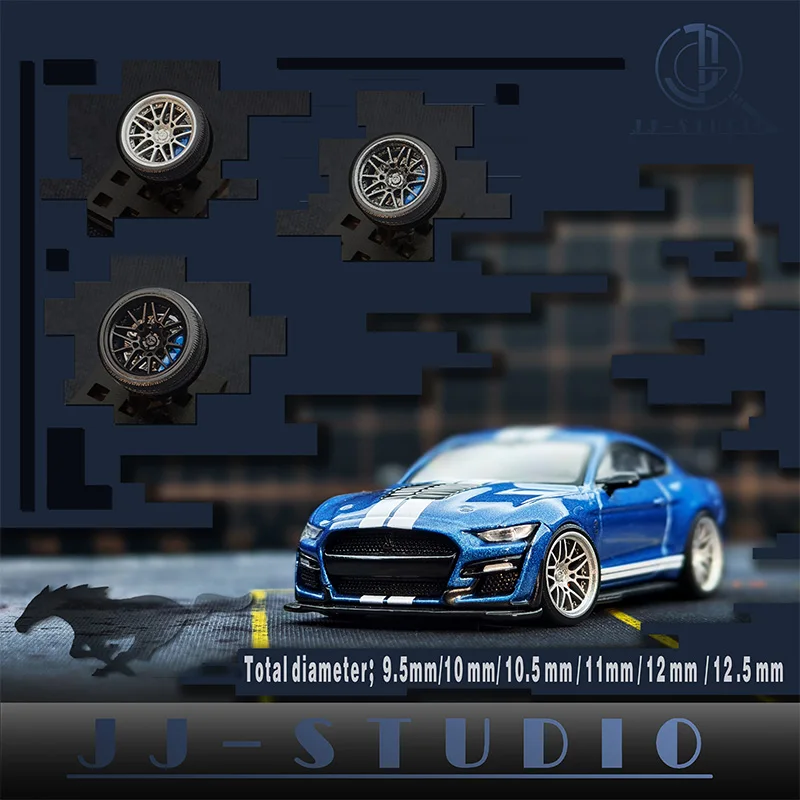 JJSTUDIO Modified Wheel Hub 1:64 Diameter 10.5/11mm Plug-in Shaft/static Dual-use Suitable for 1/64 Car Model Modification