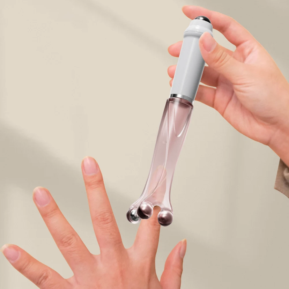 Rolo massageador de dedo, braçadeira magnética de contas, massageador de articulação de dedo, bastão de massagem de 5 contas