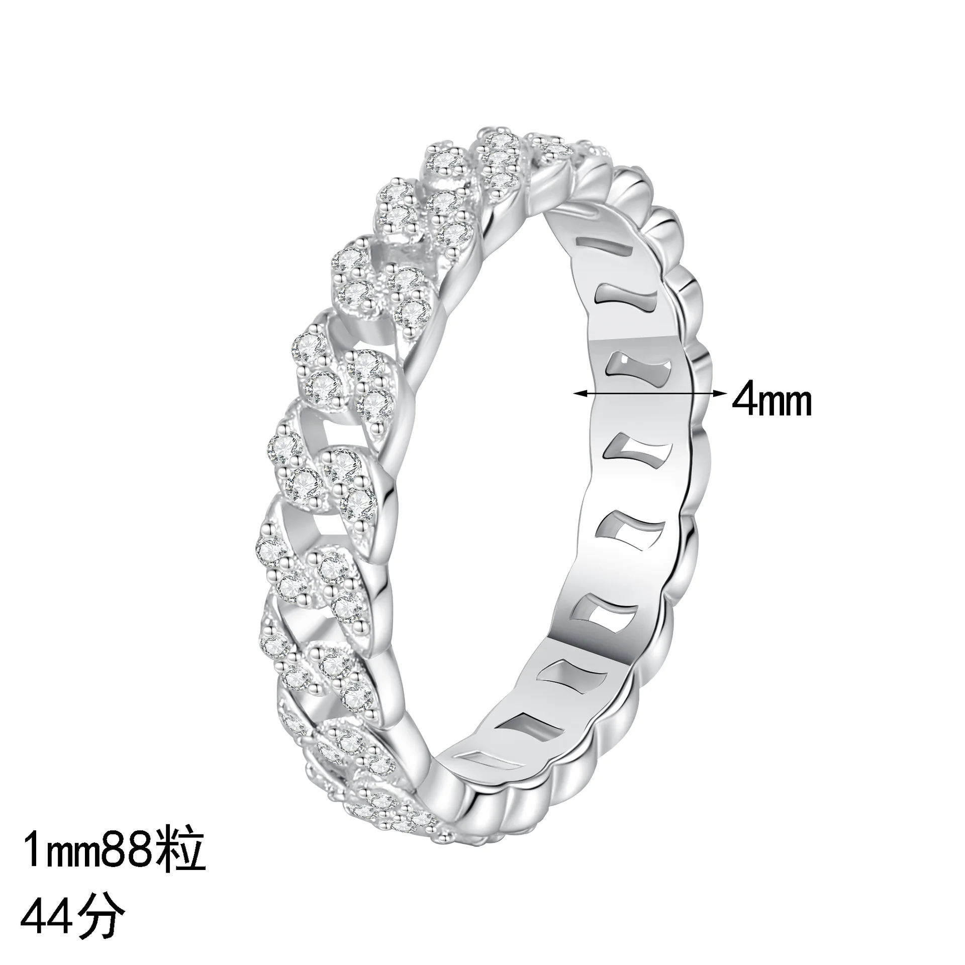 

PT950 Platinum Star - Studded Ring, Micro - Diamond Inlaid Women's Ring, Light Luxury & Minimalist Versatile