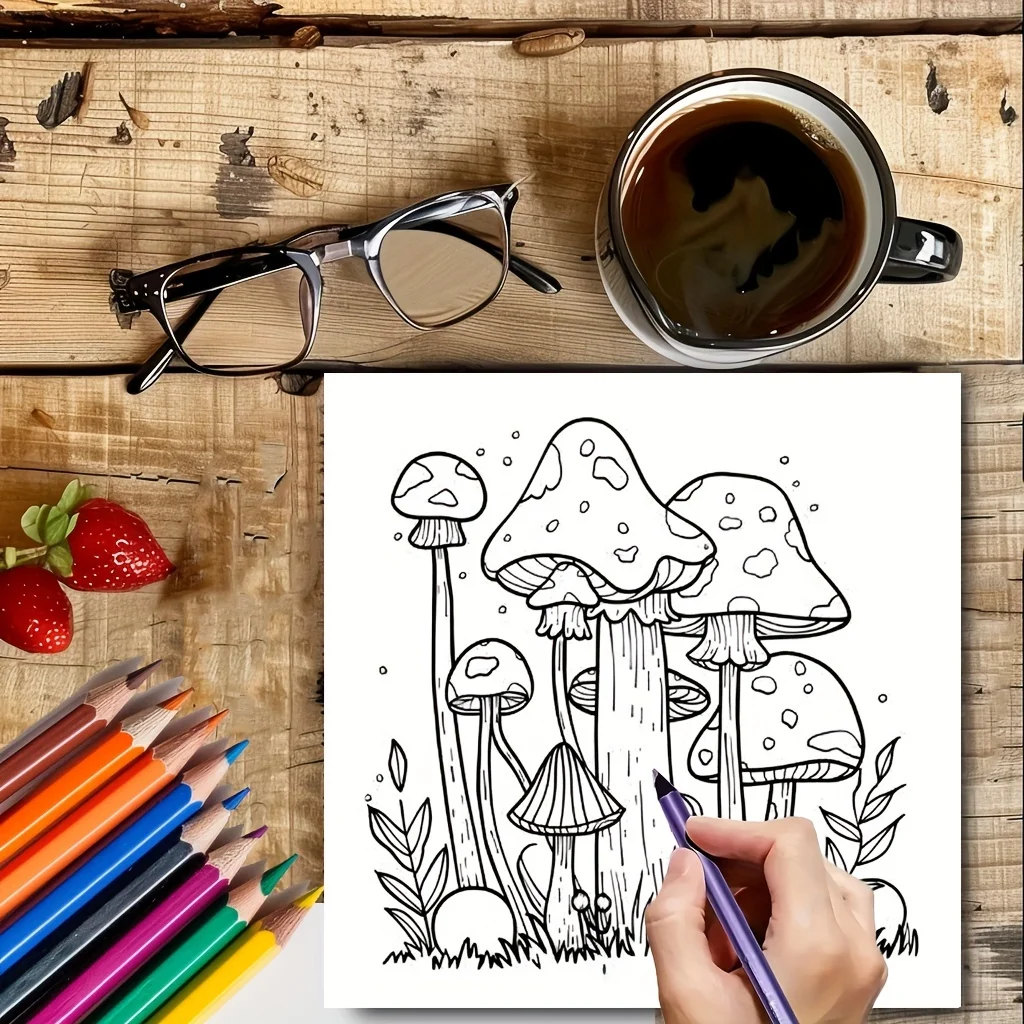 1 قطعة، 20 × 20 سم كتاب تلوين لتقليل التوتر للبالغين |   مثالية لتخفيف التوتر والهدايا ومستلزمات الرسم وهدايا العودة إلى المدرسة