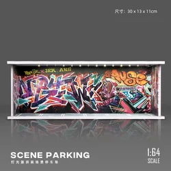 Collector 1:64 Light Garage Scene Parking Lot Toy Car Model Storage Box Display Box Diecast Model Car Toy Collection Gift