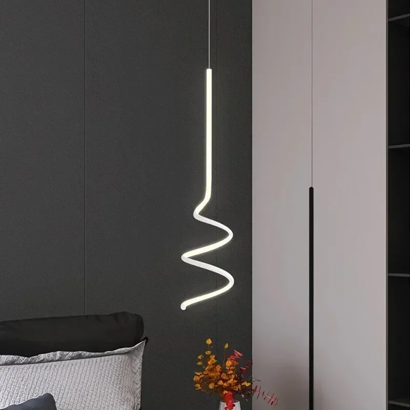 Imagem -02 - Nordic Led Pingente de Luz Iluminação Interior Casa Pendurado Lâmpada Decoração para o Quarto Mesa Jantar Sala Estar Escadas Lustres