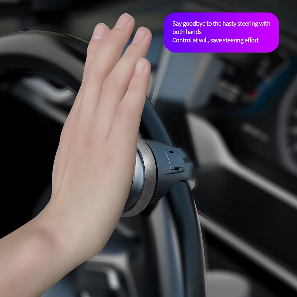 360 درجة تحول عجلة توجيه سيارة الداعم سبينر مقبض سيارة دوران المعادن تحمل مقبض الطاقة الكرة على شكل مساعد جزء #6