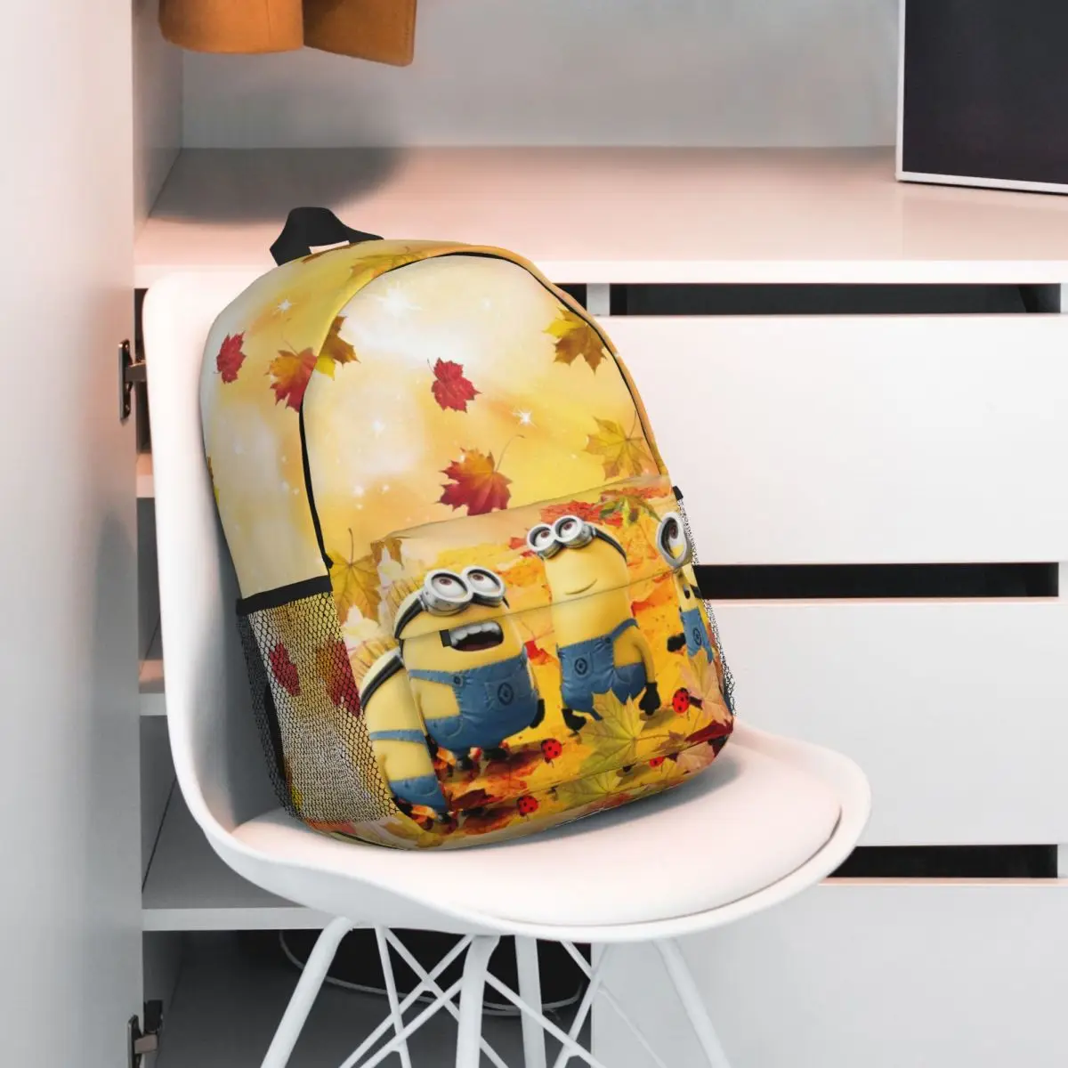 M-Minions Bedrukte Lichtgewicht Casual Schooltas Voor School, Buiten, Winkelen, Kantoor 15Inch