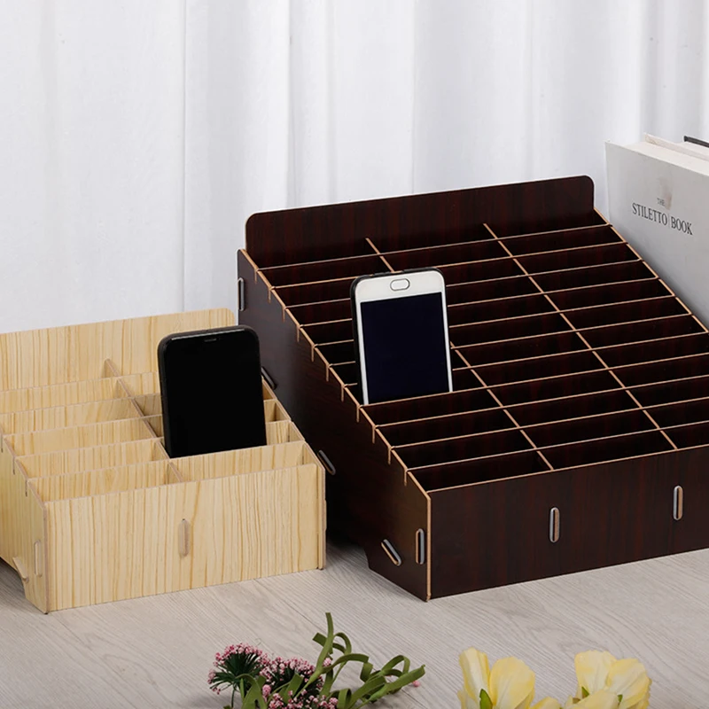 

Wooden Mobile Phone Storage Basket Desktop Storage Sorting Basket Certificate Storage Multi-Functional Organizer Tool Storage