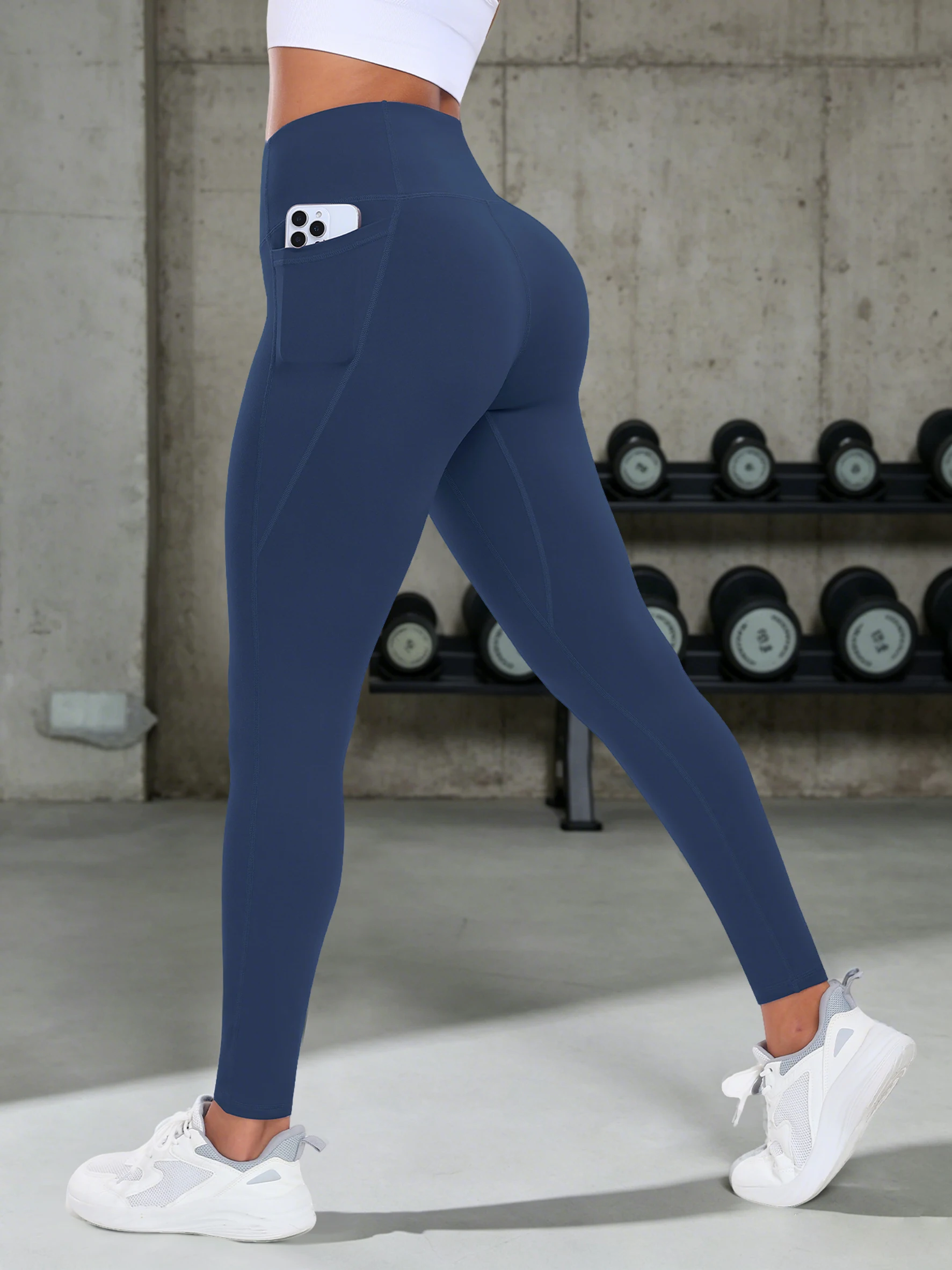 Women Yoga Pants With Pockets Butt Lifting Tummy Control Sports Leggings High Waist Fitness Tights Gym Clothing Sportswer