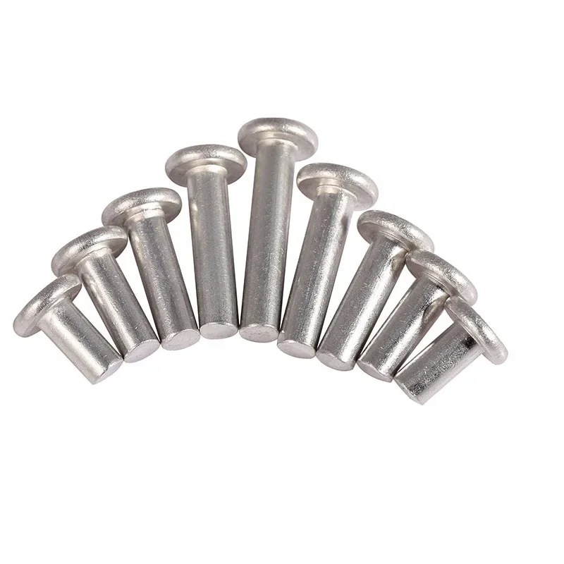 Aluminum flat head solid rivet GB109 hand percussion type rivet flat sockets M2 M2.5 M3 M4 M5 M6 M8