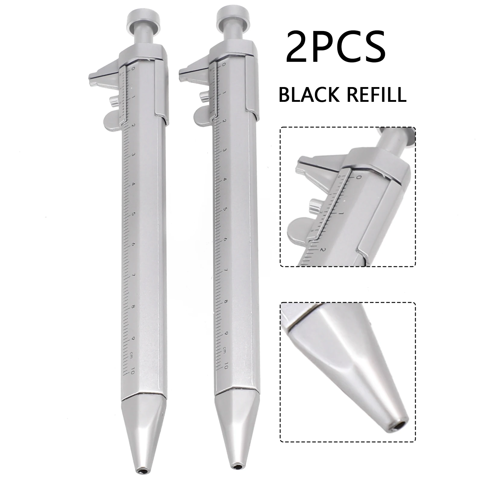 Lightweight Vernier Caliper Pen with Ergonomic Design and Gel Ink Flow Control for Extended Writing and Measuring