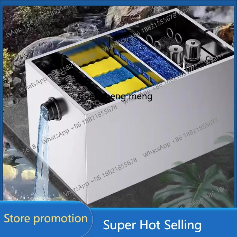 

Система циркуляции воды с фильтром для рыбного пруда из нержавеющей стали, внешний уличный пруд для рыбы кои A61