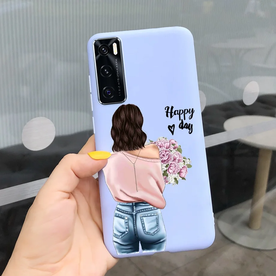 For Vivo Y70 Case 6.44'' Fashion Girls Soft TPU Silicone Back Cover For Vivo Y70 2020 Y 70 With NFC Phone Cases for vivoY70 Bag