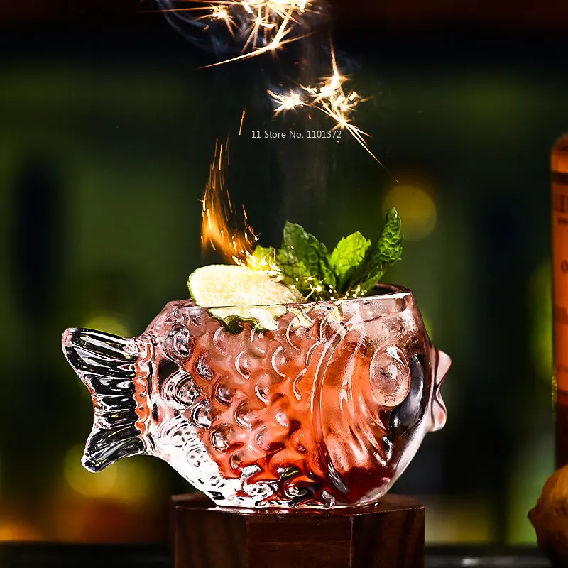 UPKOCH Puffer Fish Cocktailgläser - Skurrile Fisch-Becher Aus Dickem Glas Für Bar & Party!
