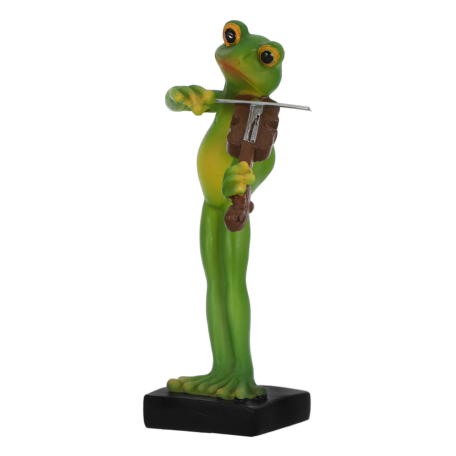 

Resin Frog Musician Figure Cute Frog Playing Violin Music for Home Office Desk Decor Resin Frogs Figurines