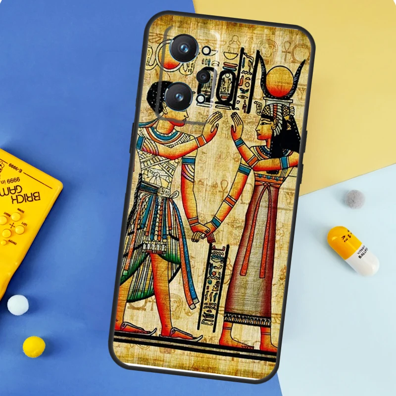 Egypt Cuneiform Akkadian Pharaoh Case For Realme 8 9 10 Pro Plus C11 C15 C30 C33 C35 C55 C21Y C25Y GT Neo 5 3 2 2T 3T Cover