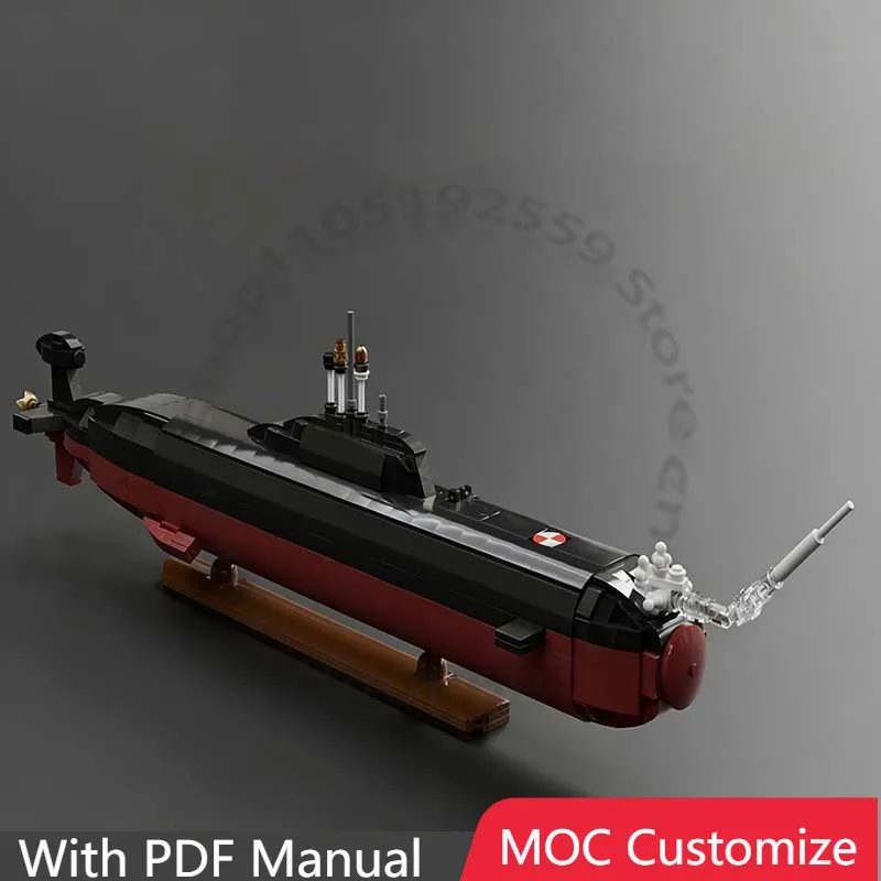 

973 PCS War series Akula-class submarine MOC Customize Modular Building Block Design Kids Creative Design DIY Holiday Toy Gifts