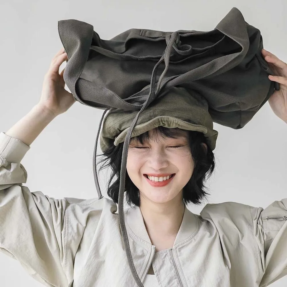 Asymmetric Cloud Beret Cap Big Head Circumference Street Style Retro Octagonal Hat Polyester Japanese Style Women Artist Hat
