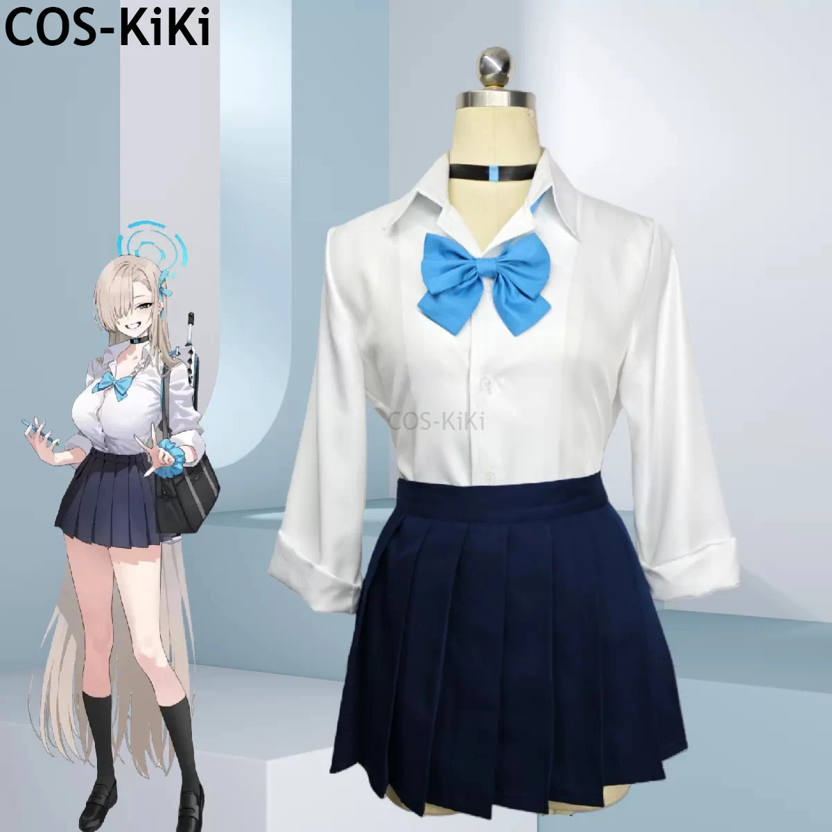 

COS-KiKi Blue Archive Ichinose Asuna Casual Clothes Game Suit Lovely Uniform Cosplay Costume Halloween Party Role Play Outfit