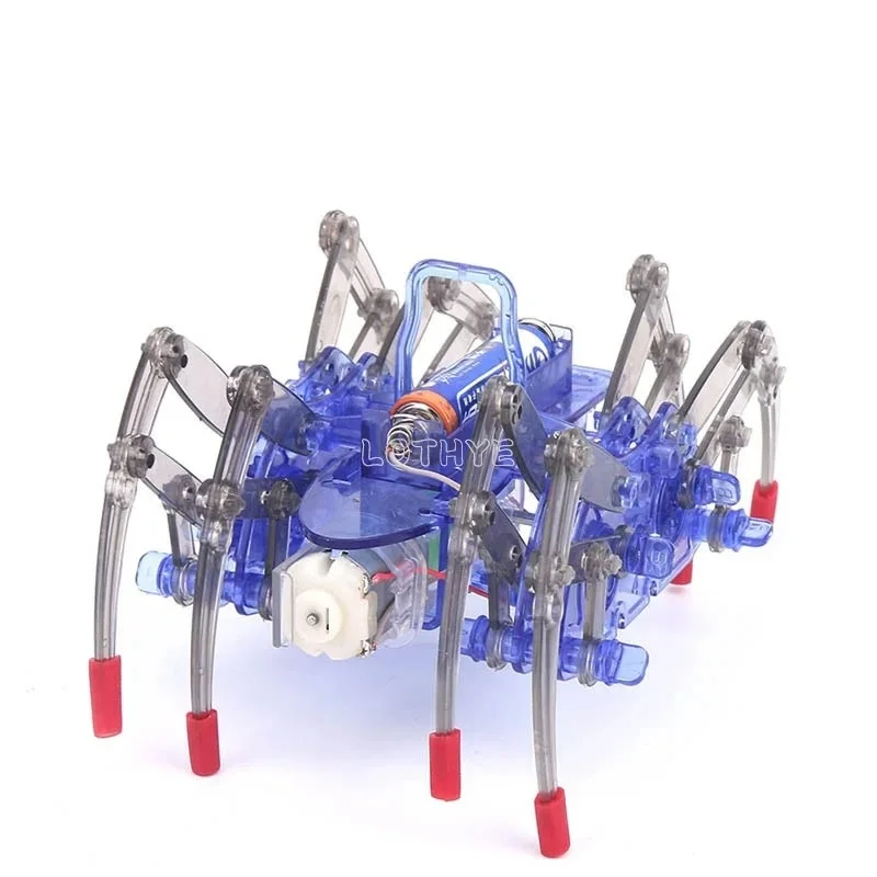 Spider Robot giocattolo per bambini Kit Robot fai da te che si muove e cingoli staminali giocattoli elettronici per costruire te stesso Robot ragno