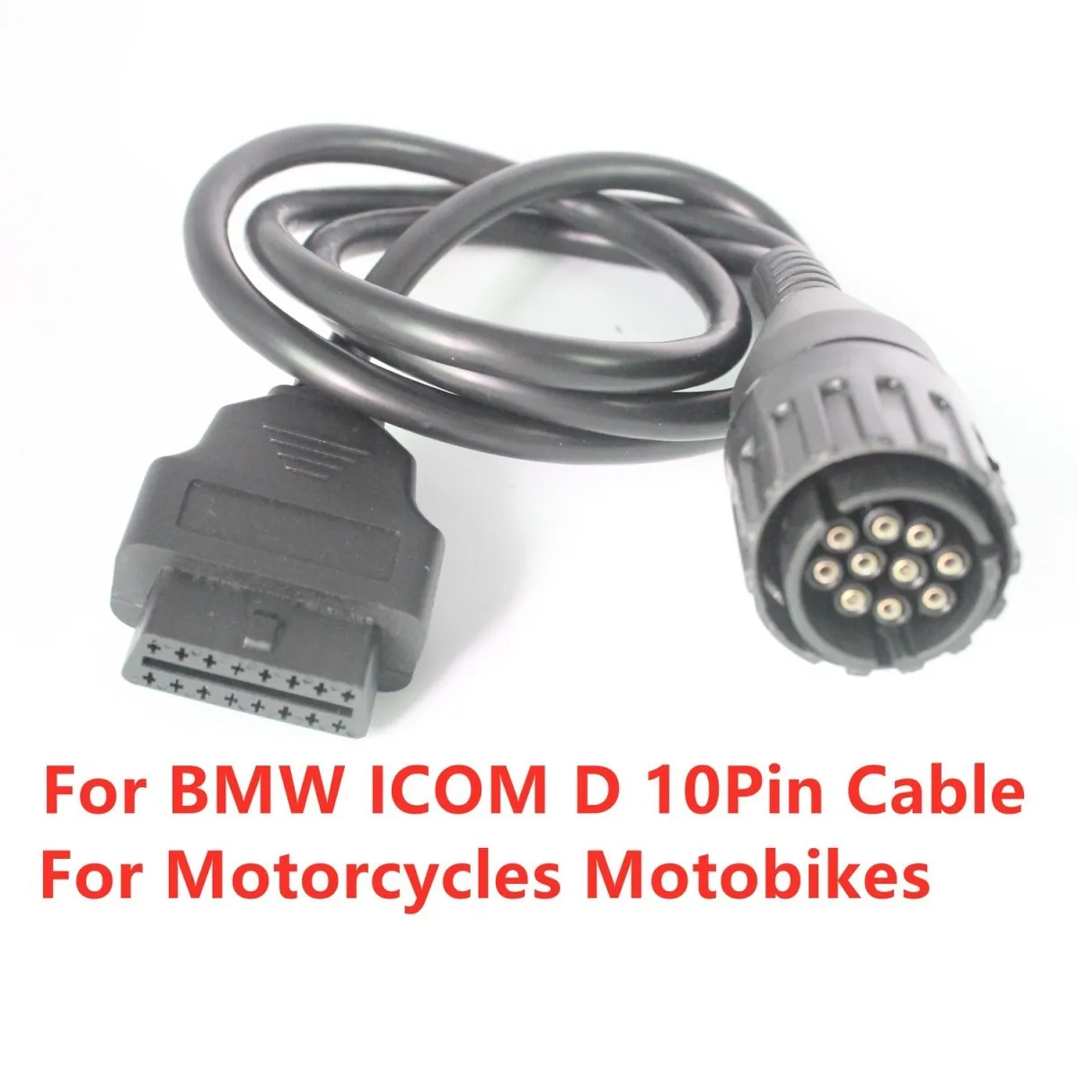 Motorcycle Diagnostic Test Wire OBD2 16PIN Convert To 10PIN Adapter Cable For BMW Motorbike
