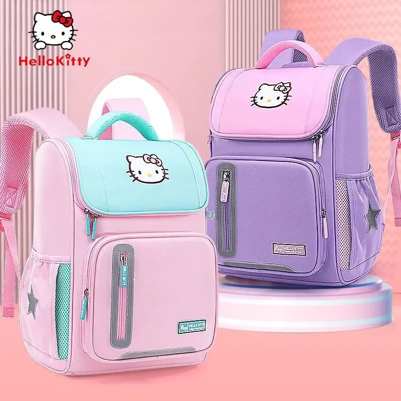 Sanrio Nieuwe Hello Kitty Student Schooltas Cartoon Schattige En Lichtgewicht Schouderstuk Grote Capaciteit Casual Kinderen Rugzak