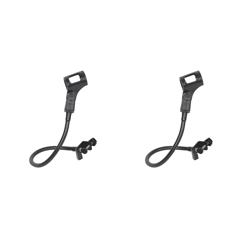 SCLS 2X حامل ميكروفون 360 درجة مرن معقوفة حامل ميكروفون قابل للتعديل مكتب ميكروفون حامل ذراع مع مشبك