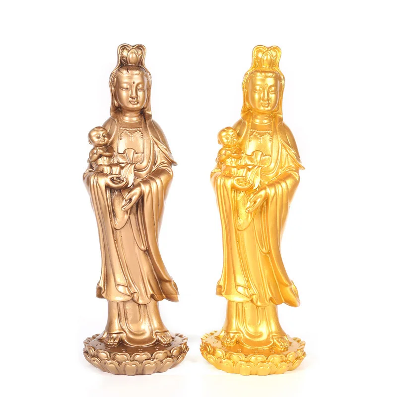 Sending Sons Avalokitesvara Buddha Statue Living Room Home Worship Buddha Ornaments Home Feng Shui Decoration