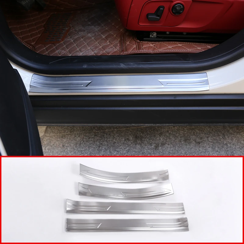 Car-Styling 304 Stainless  Steel Door Sill Scuff Plates Protector Cover Trim Auto Accessory For Maserati Levante 2016