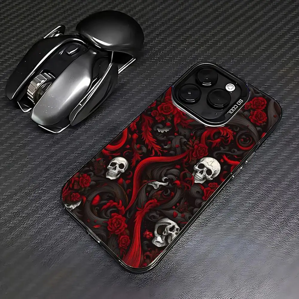 

Skull pattern Phone Case case for iPhone17 16 15 14 13 12 11 Pro/ Max/Plus shock-proof rear cover anti-fingerprint