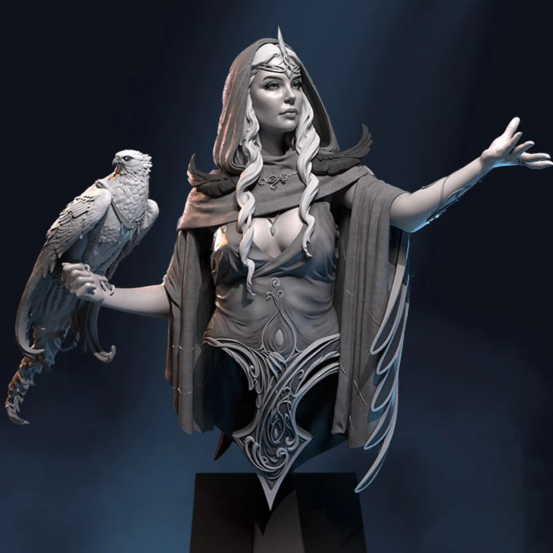 1/10 レジン製半身ポートレートフィギュア キャラクター未塗装モデルキット ナイチンゲールの女神 未組立・未塗装 GK