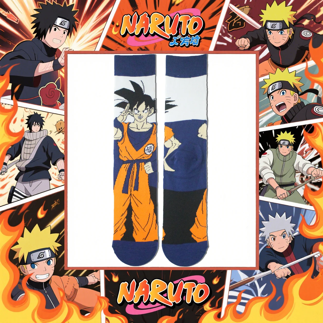 

Halloween Anime character Akatsuki High Quality Socks Ninja Unisex Adult Cotton Socks Cosplay Men And Women Outdoor Sockings