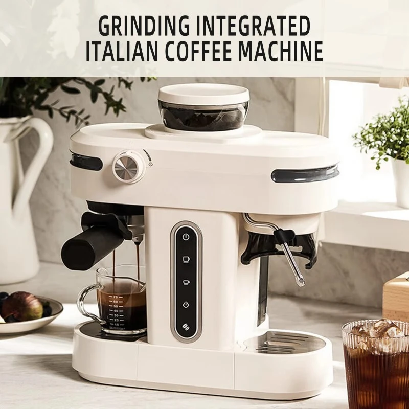 Mini home coffee machine, grain semi-automatic belt grinder