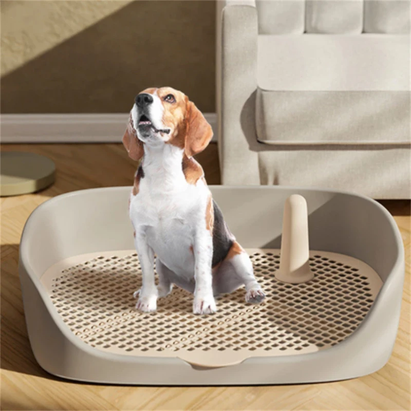 Plateau de toilette Portable en plastique pour chien, pot pour animaux de compagnie, urinoir d'entraînement, facile à nettoyer, treillis en maille antidérapant, fournitures de nettoyage pour chiot