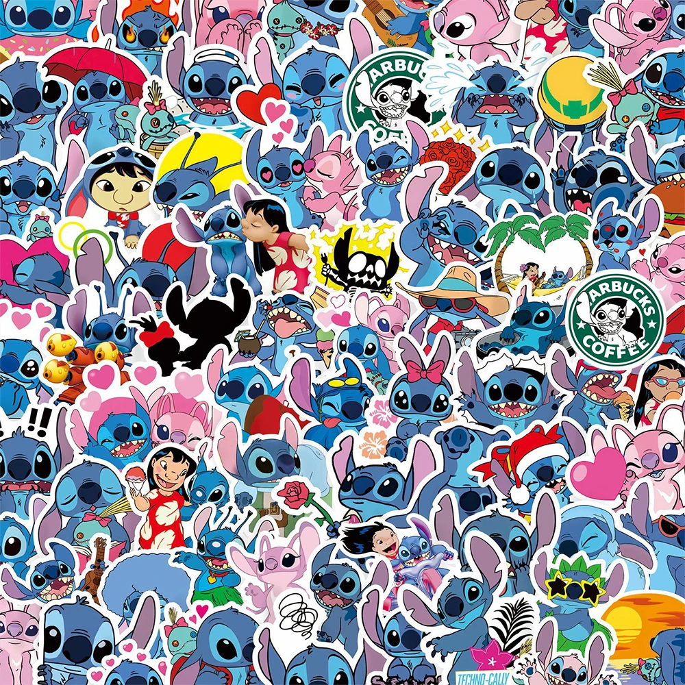 

10/30/50/100pcs Cute Disney Anime Stitch Stickers Cartoon Graffiti Decal Motorcycle Guitar Laptop Waterproof Sticker Fun for Toy