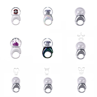 Kpop Mini Light Stick Rings Electronic Lights Finger Rings for Women Girls