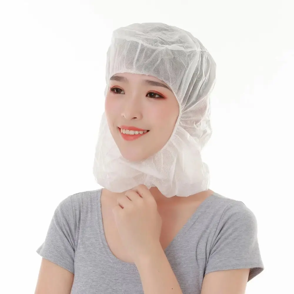 100PCS Non-woven Material Non-woven Head Cover Full Face Coverage Dust-proof Protective Head Cover Breathable Oil-proof