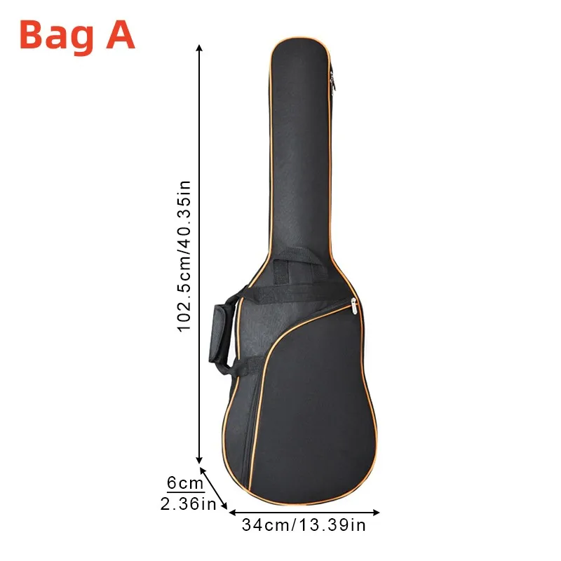 Borsa per chitarra elettrica in tessuto Oxford da 38-41 pollici custodia per bordi colorati custodia a doppia cinghia imbottitura in cotone da 8mm